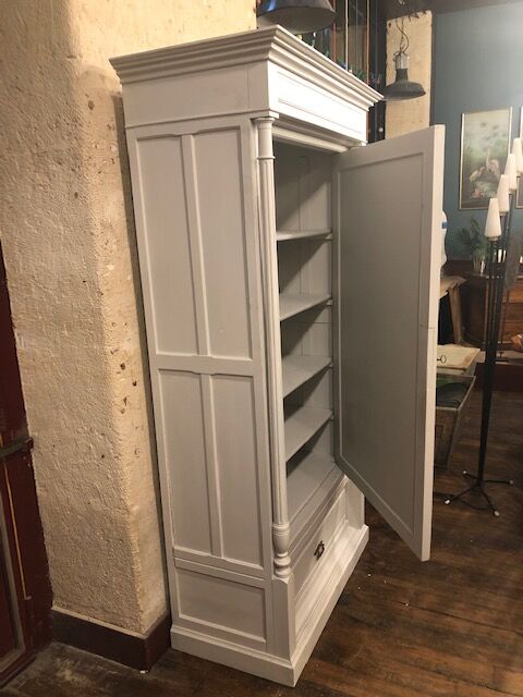Antique painted wood cabinet