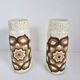 Pair of Royal Worcester Palissy salt and pepper shakers, Kalabar, 1970s.
