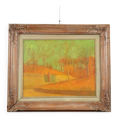 Peinture moderne signée Innocente Salvini, huile sur toile, 1970