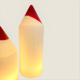 2 x Murano glass pencil table lamps, manufactured by Formia Vetri Italy 1970’S