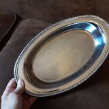 Large oval metal platter