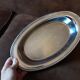 Large oval metal platter