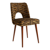 Shell chair type 1020 in jacquard velvet with tiger pattern, Europe, 1960s