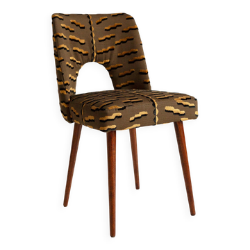 Shell chair type 1020 in jacquard velvet with tiger pattern, Europe, 1960s