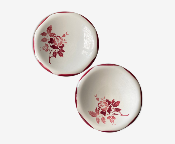 Lot de 2 assiettes compotiers