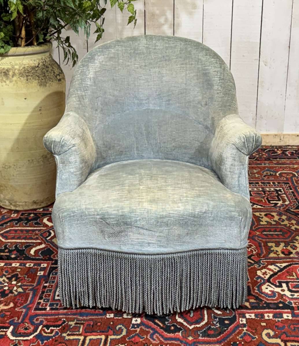Napoleon III toad armchair, late 19th century.