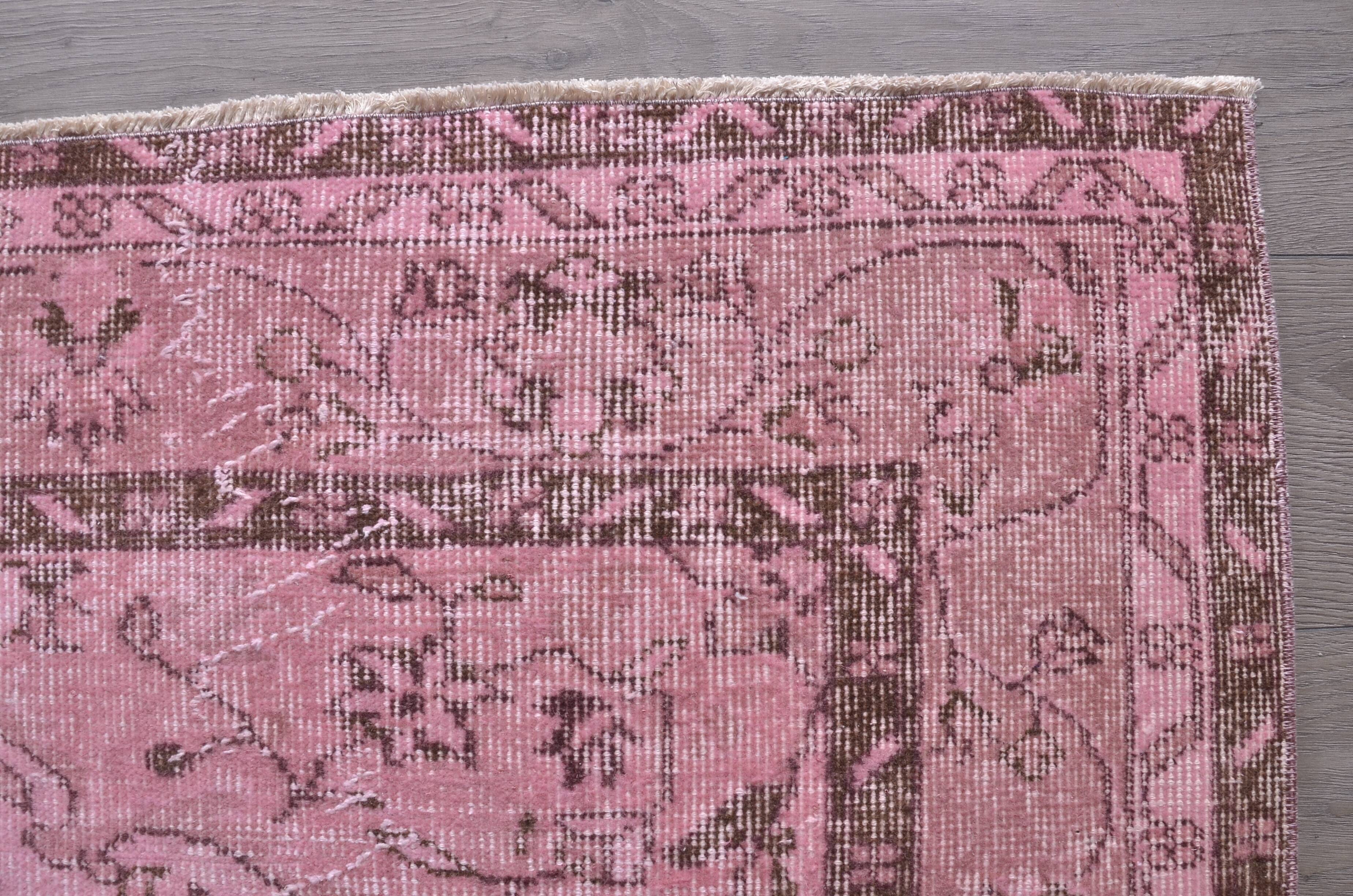 Pink Vintage Oushak Rug Sku2348