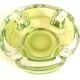 Green anise crystal ashtray Val St Lambert 70s Diameter 16.6 cm