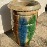 Large ancient glazed terracotta vase from southern France.