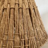 Ceramic lamp, 2M fabric cable, rope shade