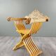 Pair of Renaissance-style folding armchairs, early 20th century