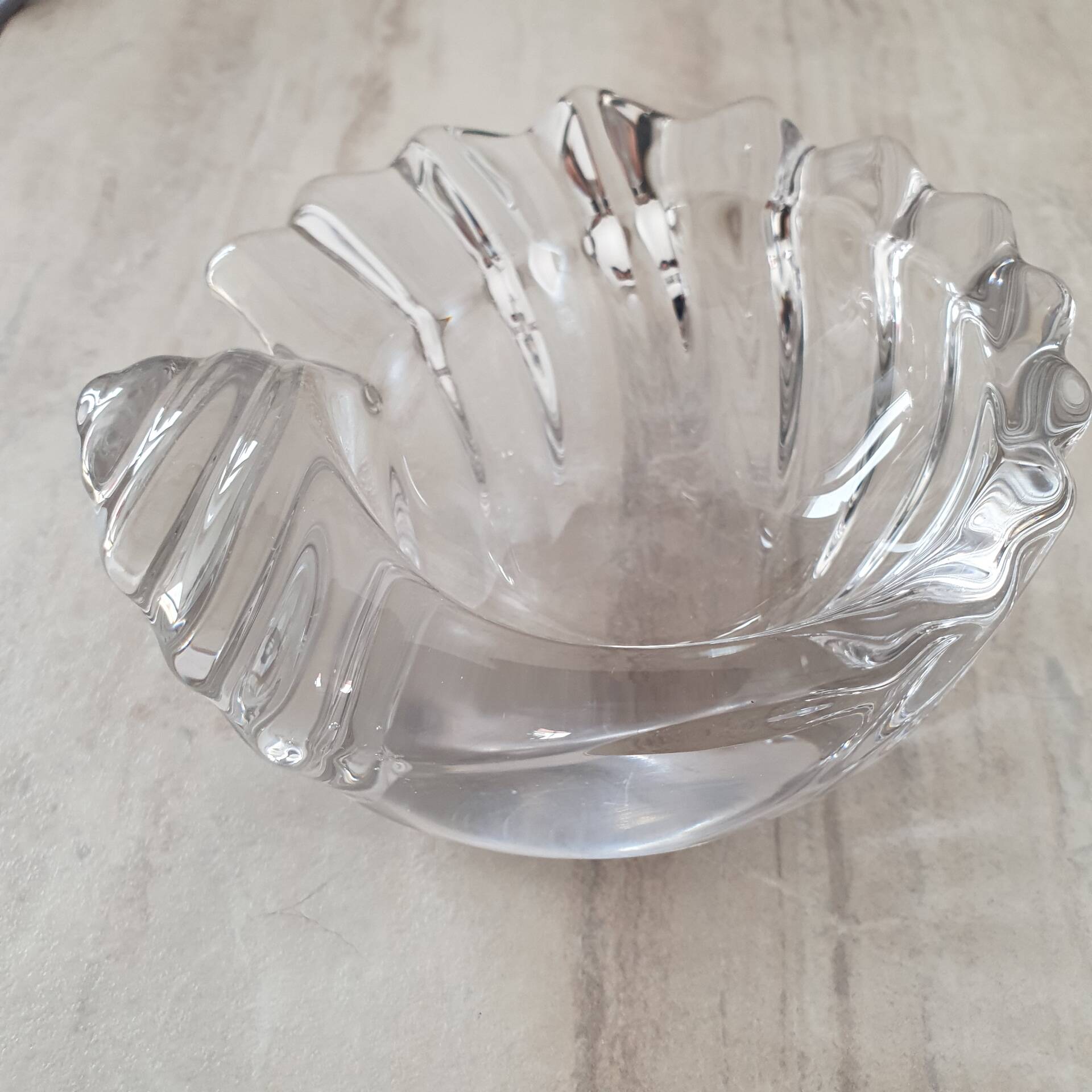 Vide-Poche coquillage en verre transparent