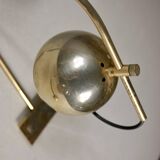 Pair of brass eyeball wall lights
