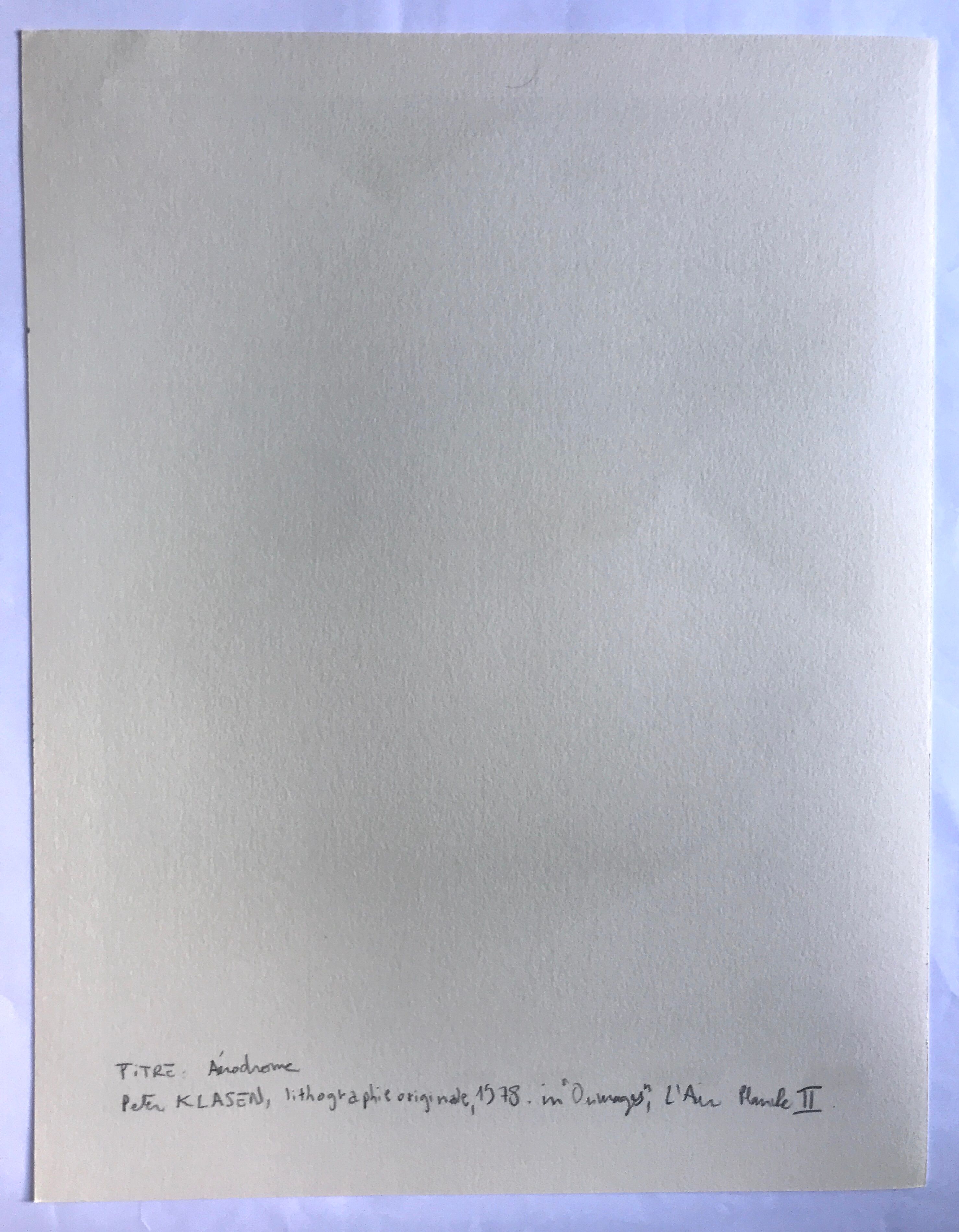 Original lithograph by Peter Klasen, Aerodrome, 1978