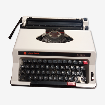 Machine à écrire portable Olympiette de luxe Blanche