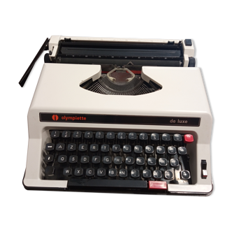 Machine à écrire portable Olympiette de luxe Blanche