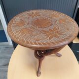 Exotic wood carving coffee table