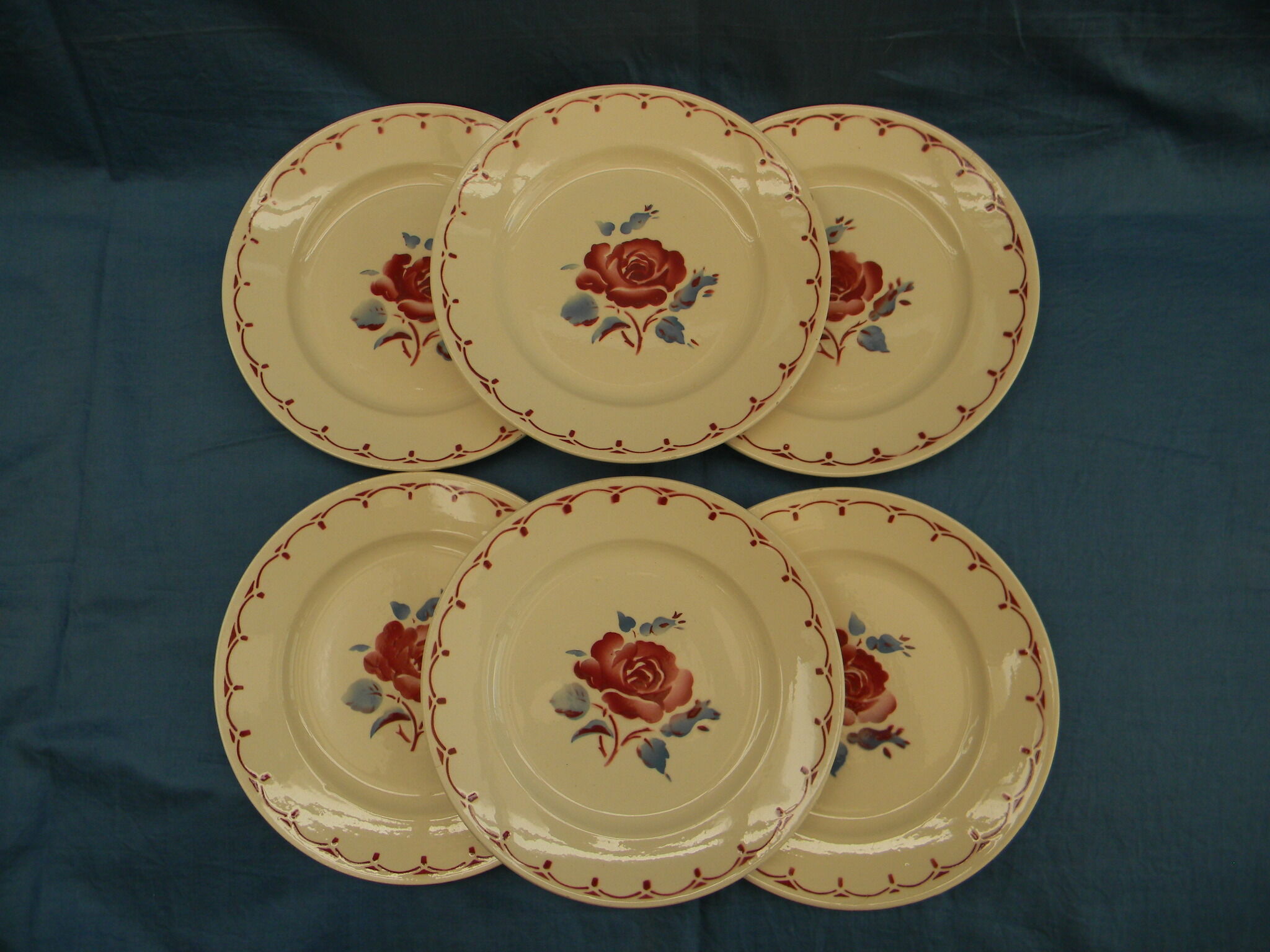 Set of 6 dessert plates Badonviller