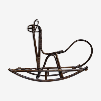 Rattan rocking horse