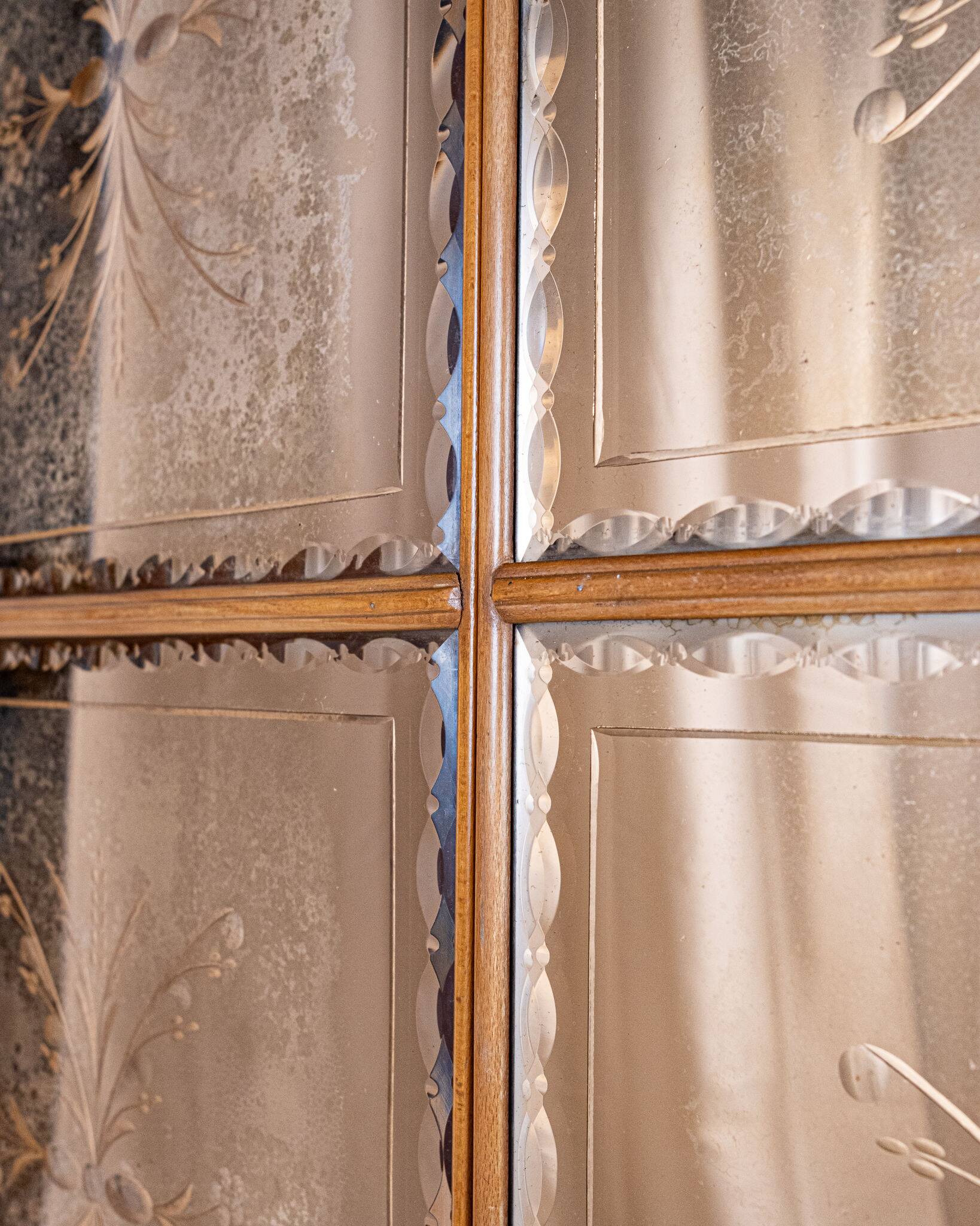 Art Deco wardrobe or cabinet with mirrors, France, 1920-1930s