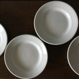 White porcelain plates Limoges Chauvigny