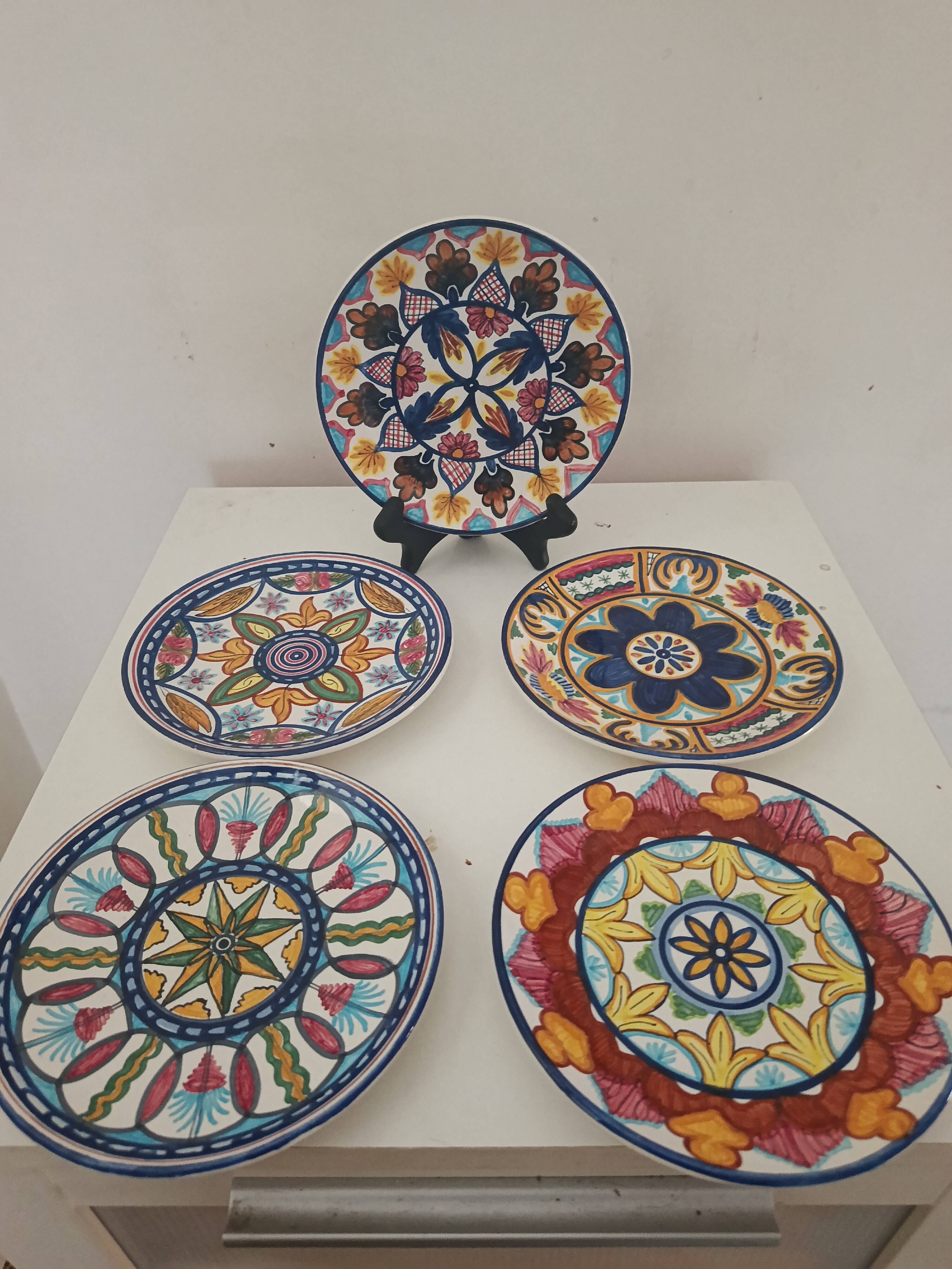 8 handmade ceramic dessert plates J.Arzo