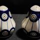 Pair of vintage ceramic salt and pepper shakers