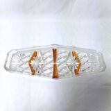 Art Deco Perfume Bottle, Pot and Tray in Transparent and Amber Glass