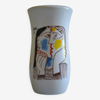 Vase ceramique d'apres picasso " tete appuyee sur les mains " 1962