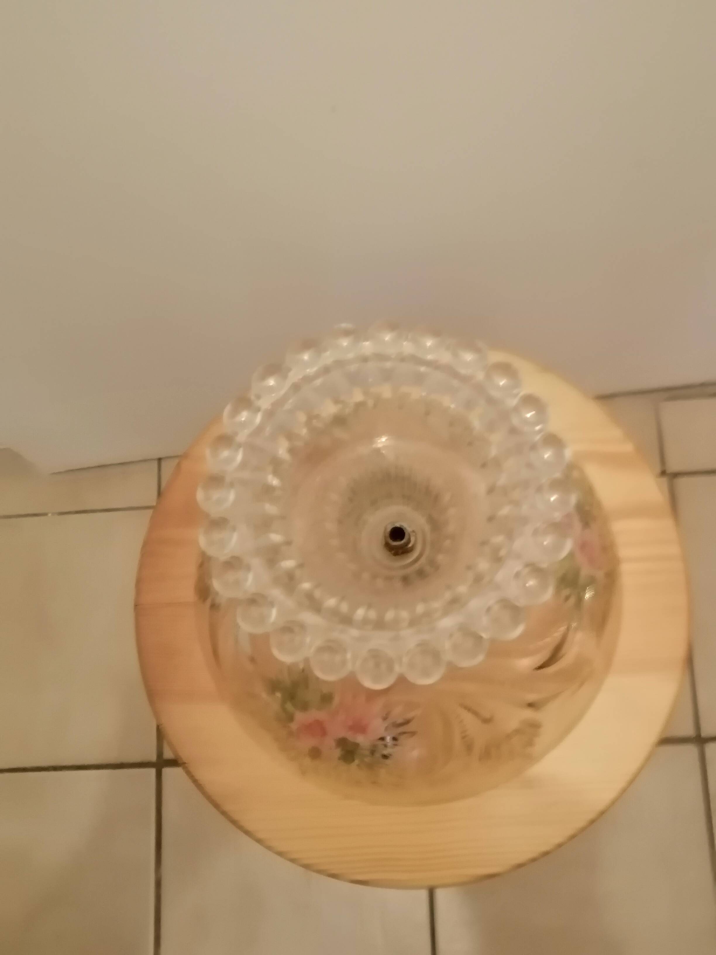 Vintage glass fruit bowl