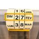 Perpetual calendar design Riart-Bigas for Disform Italy 50s-60s