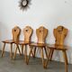 Lot 4 old farm chairs 60 vintage years