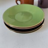 Vintage multicoloured triangular espresso set