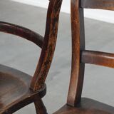 Set of 4 Antique English Oxford Dining/Kitchen Chairs