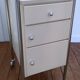 bedside table stainless steel lacquered metal 80s design