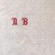 Set of 4 old tea towels in thick linen