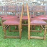 Rustic old oak chairs