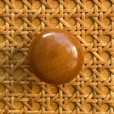 Chest of drawers and bedside table in rattan cane and oak, vintage 1970s