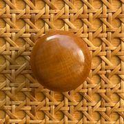Dresser and its bedside table in rattan caning and vintage oak from the 1970s.