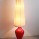 Lampadaire des années 1950 en verre rouge