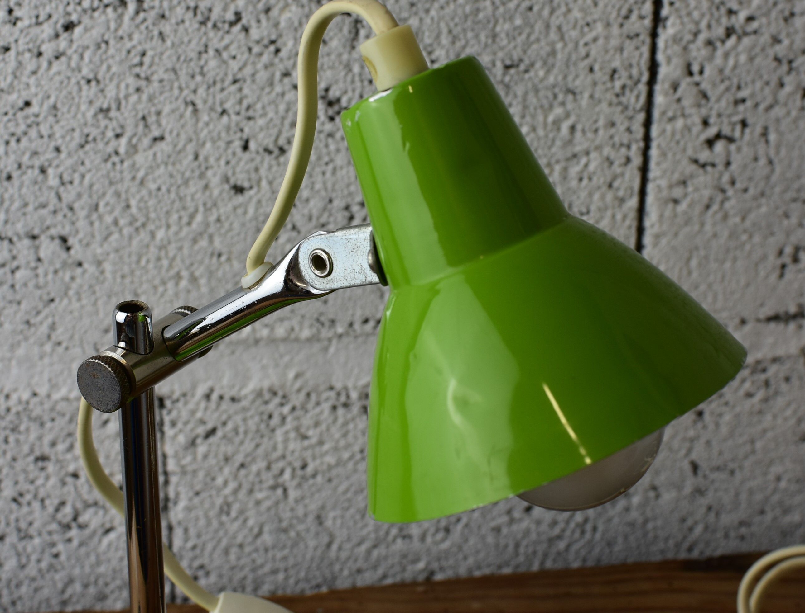 Small green bedside lamp