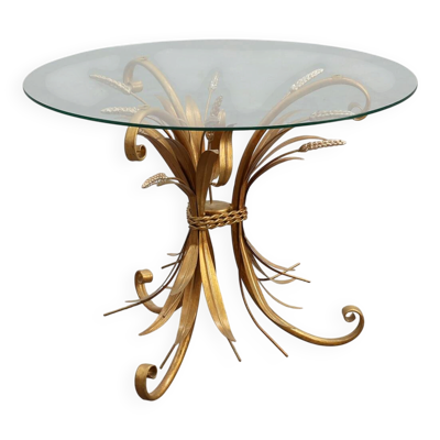 Table basse ''Gerbe de blé'' de style Coco Chanel, France 1960