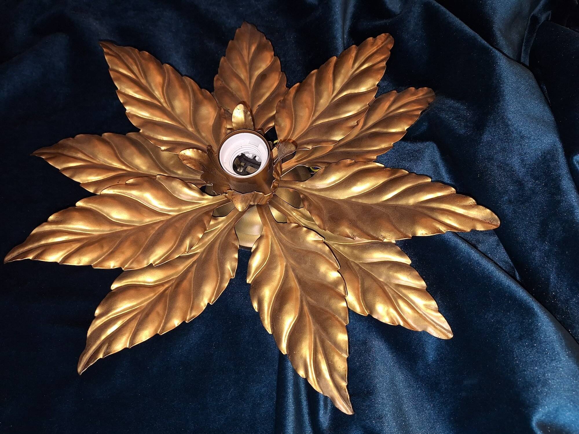 Mid century Florentine gold-plated ceiling light by Hans Kögl, 1960s