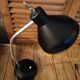 Bedside lamp desk metal Aluminum black velvet Original old