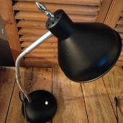 Bedside lamp desk metal Aluminum black velvet Original old