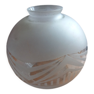 Globe ancien verre détrempé - lampe
