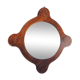 Wooden mirror with vintage rosettes