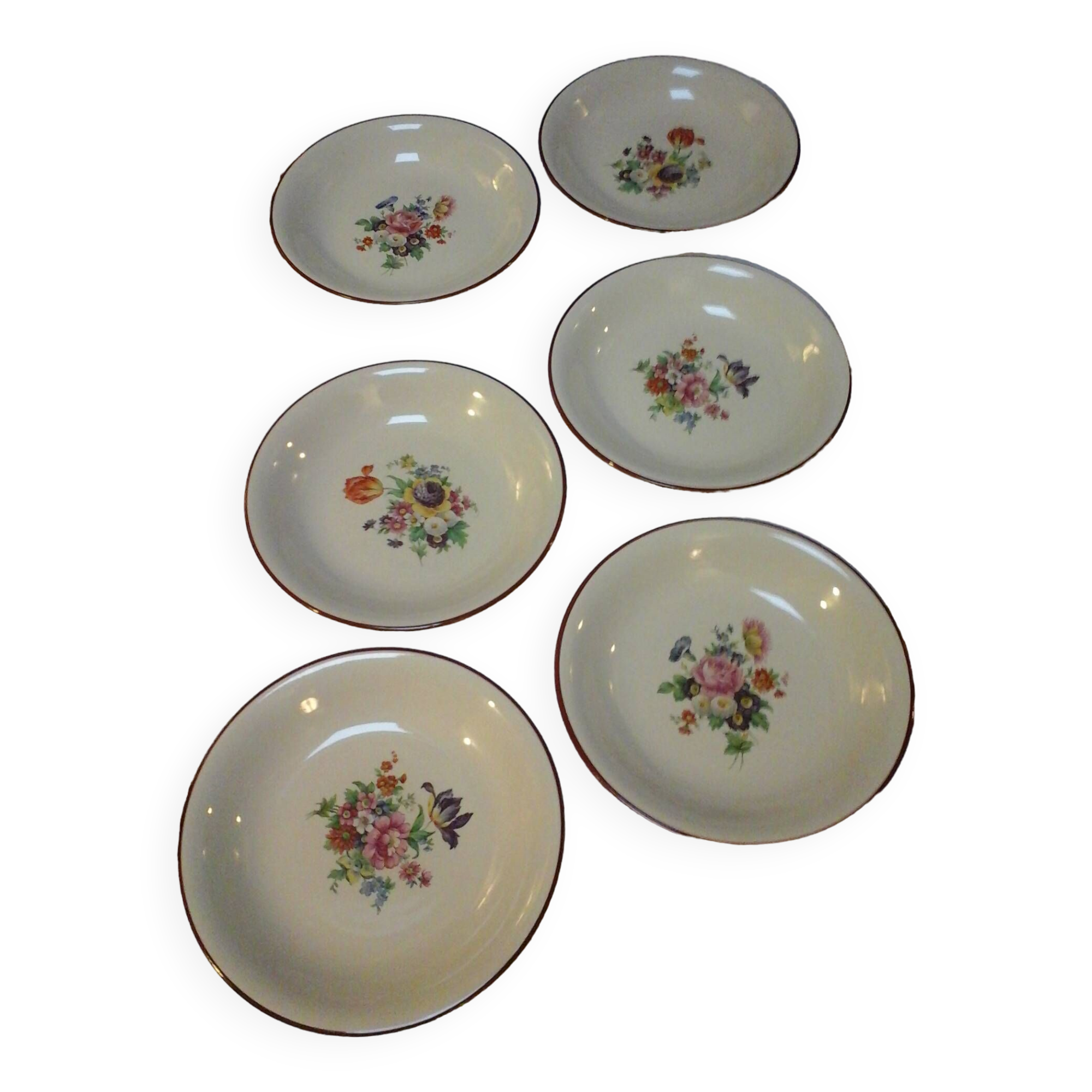 6 Japanese soup plates / Salins