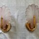 Pair of wall lamps glass sheet