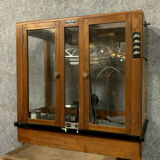 Ancienne balance de précision dans sa vitrine d'origine, Prolabo Paris vers 1900